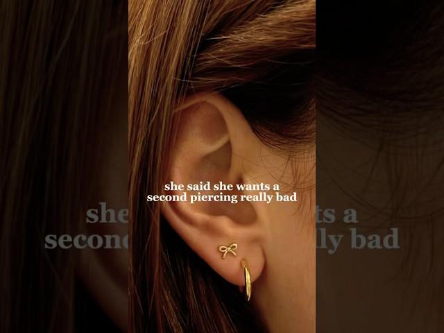 second piercing#shorts #shortvideo #trending  #fyp #earrings #piercing #relatable