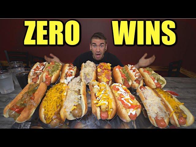 UNDEFEATED 10LB HOT DOG CHALLENGE | Crave's GLIZZY GOBBLER Loaded Hotdog Challenge