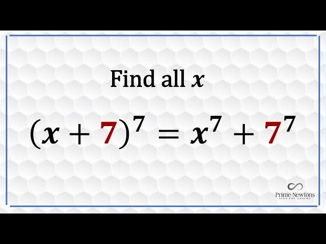 Solving a septic equation