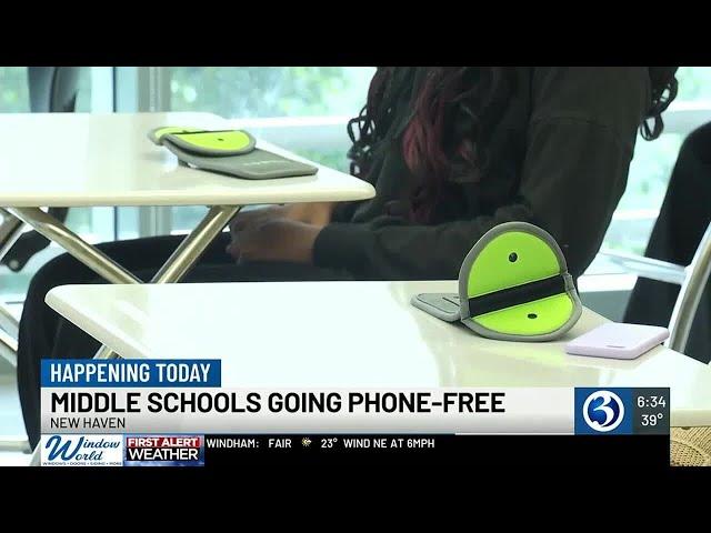 VIDEO: Middle school in New Haven goes phone free