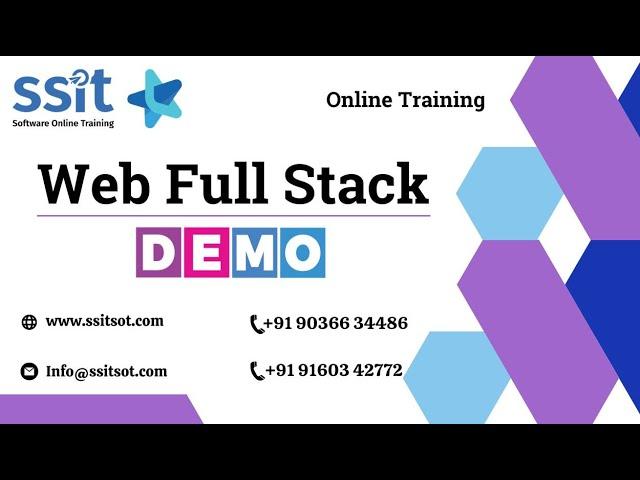Web Full Stack Training Demo || SSIT Software Online Training @ 27/04/2023