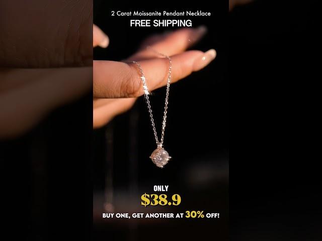 2 Carat Moissanite Pendant Necklace