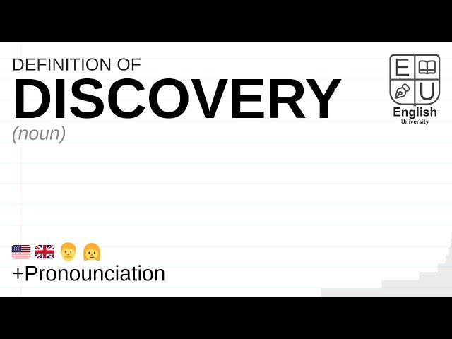 DISCOVERY meaning, definition & pronunciation | What is DISCOVERY? | How to say DISCOVERY