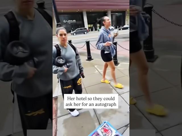 This WNBA player got angry at fans who wanted her autograph! #shorts #wnba #autograph