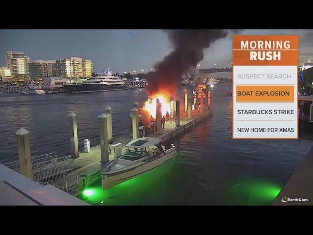 Boat explodes at a Florida marina, killing one person