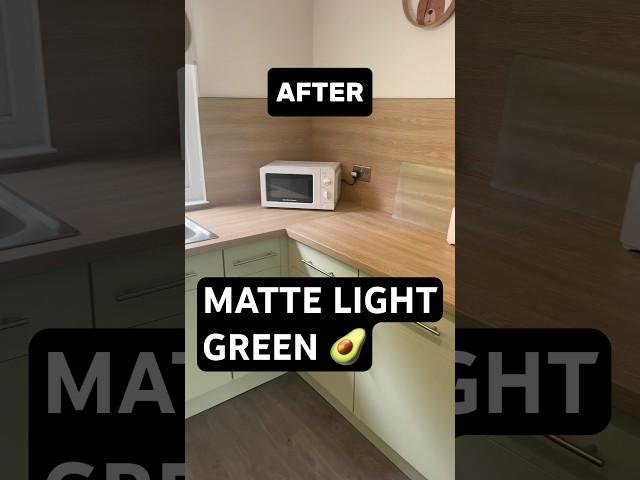 MATTE LIGHT GREEN KITCHEN WRAP  #kitcheninspo #home #kitchen