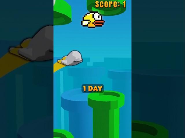 Making Flappy bird in 1 Minute vs 1 Hour vs 1 Day ! #devlog #gaming #gamedev #unity #shorts