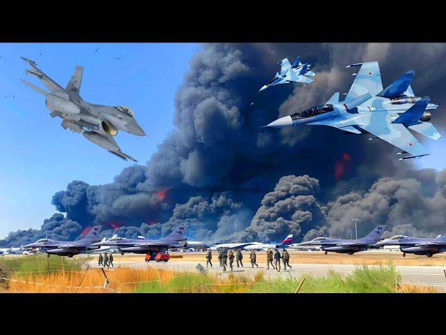 10 minutes Ago! Russia attacks Ukrainian F-16 Air Base | all F-16s Completely destroyed