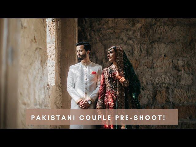 Royal outdoor Pakistani Couple Pre wedding photoshoot BTS