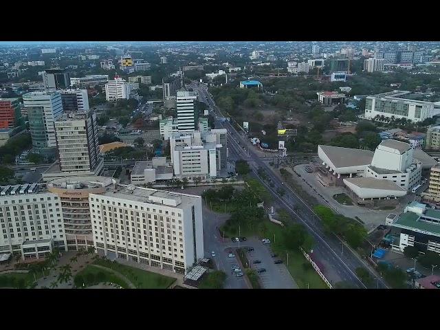 Downtown Accra and Tetteh Quarshie Interchange Ghana 