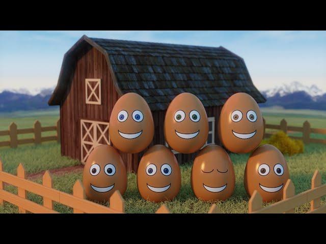 Learning Colors and Numbers Song | Colorful Eggs on the Farm