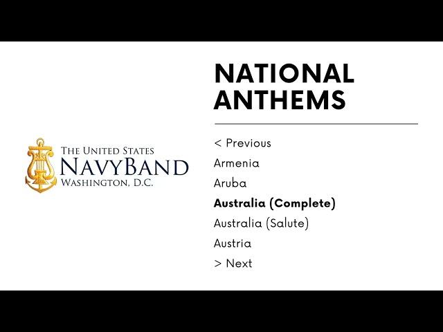 United States Navy Band - Advance Australia Fair (National Anthems of Australia / Complete)