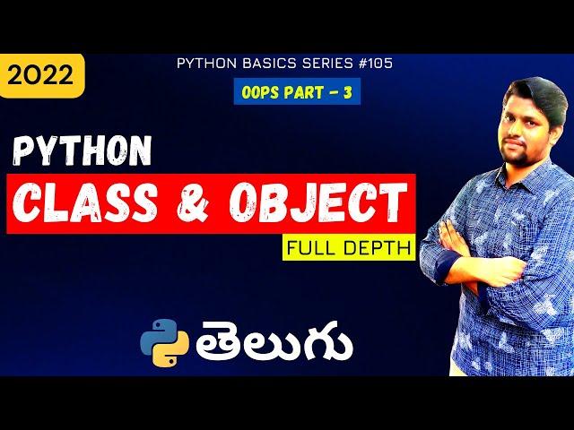 #105 Class and Object in Python | oops concepts | Python tutorials