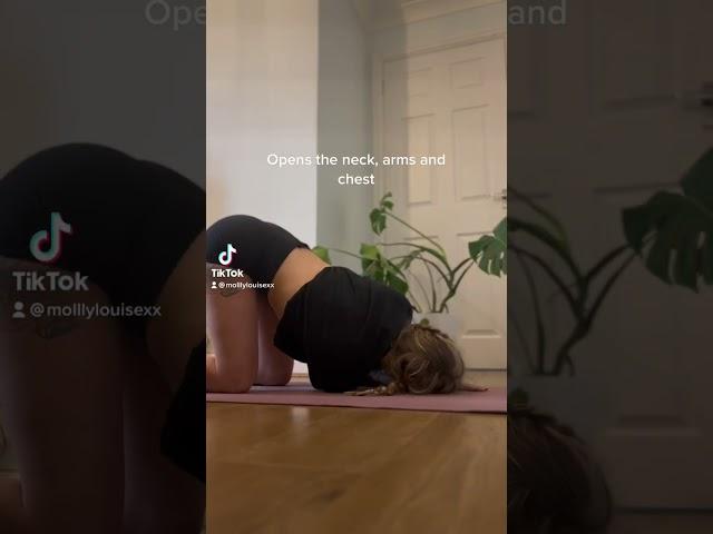 Practicing thread the needle pose #shorts #shortsfeed