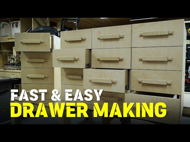 How To Build Plywood Drawers / Design and Install Slide Rail / DIY