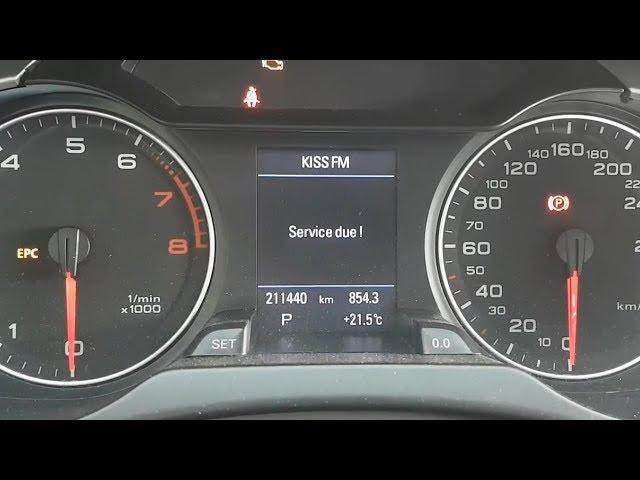 Audi A4 B8 - How to remove Service due message (reset service interval)