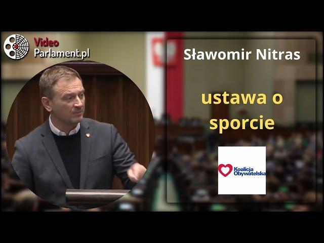 Sławomir Nitras - ustawa o sporcie