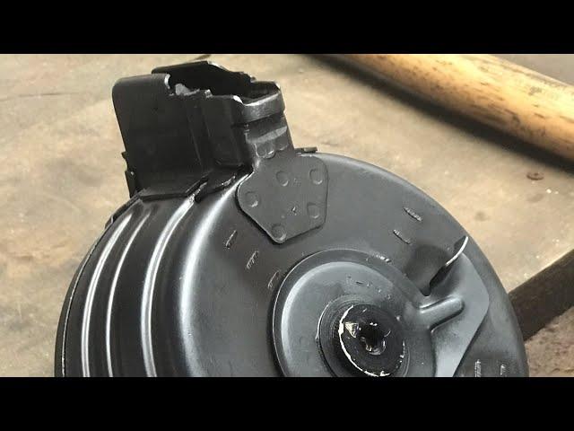 Romanian Top Loading 75 Round Drum Magazine Disassembly RPK Or AK47