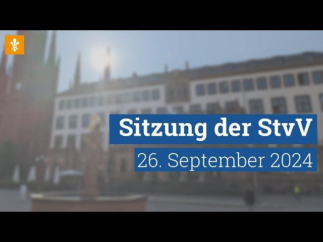  Stadtverordnetenversammlung 26. September 2024 / Landeshauptstadt Wiesbaden