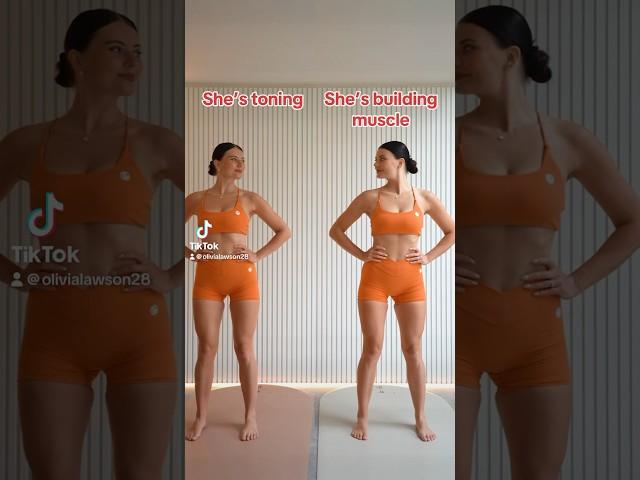 Toning vs building muscle- do you know the difference? ⬇️