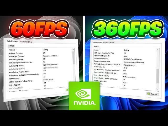 THE *NEW* BEST NVIDIA Control Panel Settings For GAMING in 2025!  (Huge FPS Boost)