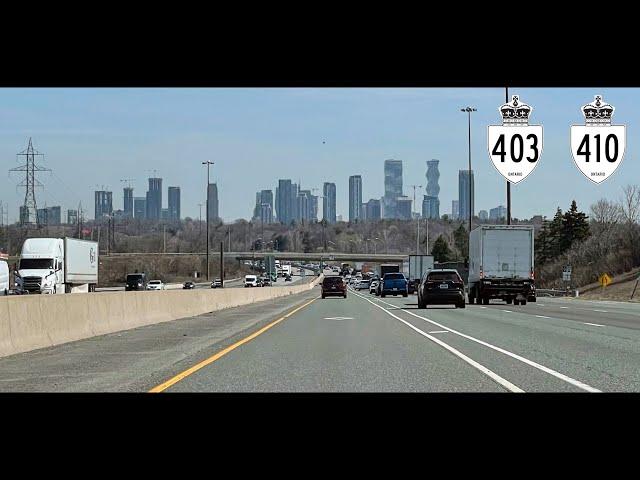 Highway 403 & 410 - Mississauga to Brampton, Ontario