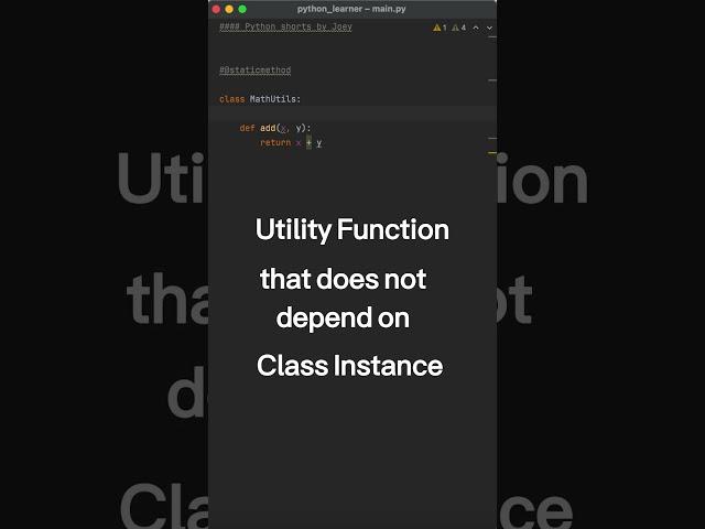 it took me 2 years to realise how important @staticmethod is #pythonforbeginners #shortsfeed