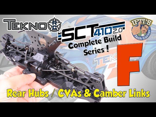 #06 Tekno SCT410 2.0 - BUILD SERIES - Kit Bag F : Rear Hubs / CVA / Camber Links