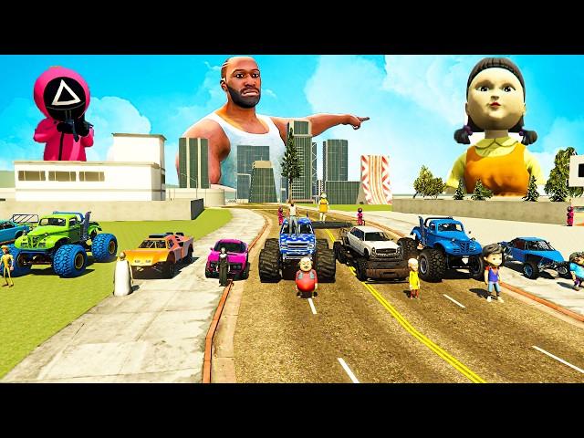 Franklin Play Green Light Red Light With Evil Doll in Indian Bike Driving 3D