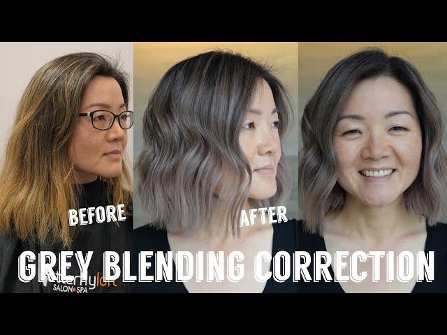 Hair Transformations with Lauryn: Grey Blending on Yellow Hair and Permanent Color Ep. 221