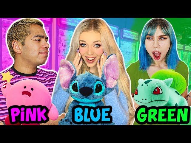 WINNING ONLY ONE COLOR ARCADE CLAW MACHINE CHALLENGE!!!