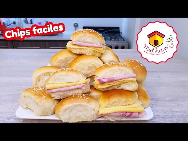 PANCITOS CHIPS para sandwich RECETA FACIL  muy esponjosos con pocos ingredientes