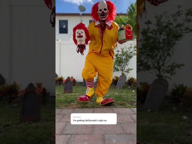 Creepy clown Ronald McDonald does it again!  what’s your usual order? 🫣