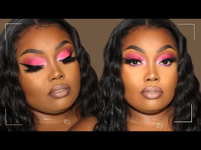 GRWM| NEON PINK EYESHADOW LOOK