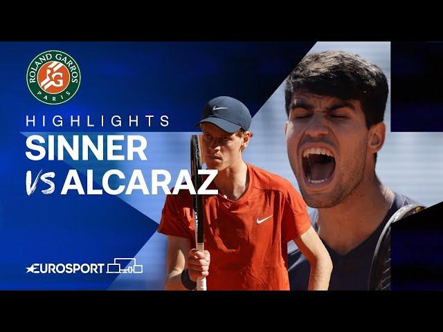 Jannik Sinner vs Carlos Alcaraz | Semi-Final | French Open 2024 Extended Highlights 