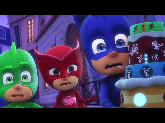 ‪睡衣小英雄 第1季 | 猫小子拯救生日蛋糕 | PJ Masks Chinese | 动画片‬