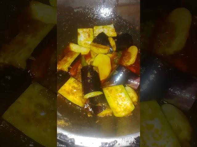 rui mach diye alu begun,#bengalifishrecipe #shortsviral #recipe