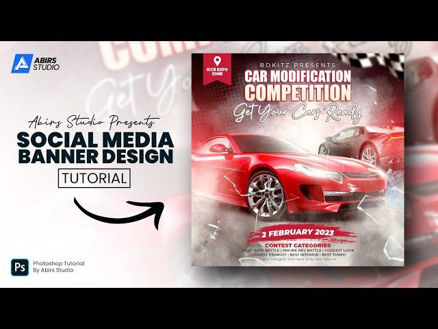 Creative Social Media Poster Design or Square Flyer Design Tutorial | Adobe Photoshop Tutorial