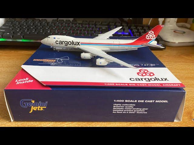 Gemini Jets 1:400 scale Cargolux 747-8R7F (Interactive Series) [HD]