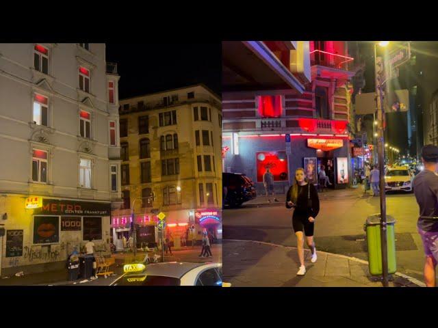 Frankfurt Germany Nightlife  Red Light District  Nightclubs  Walking Full Tour