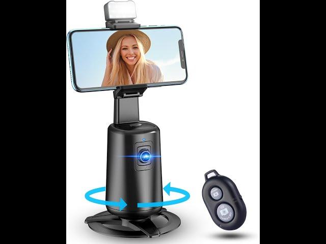 Auto Face Tracking Tripod 360° Rotating Auto Tracking Phone Stand, No App, Phone Camera  B0CPXP7PVX