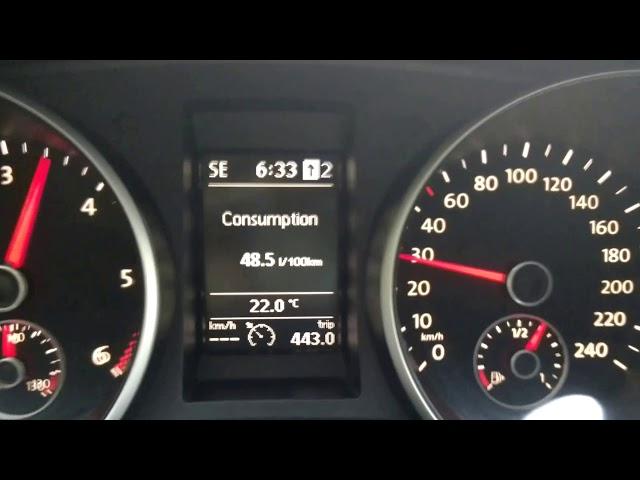 VW Golf 6 Variant 1.6TDI 105hp  acceleration 0-100km/h ( without dpf)