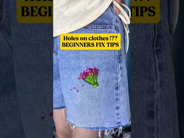 DIY Repair: How to Fix a Tear in Clothes with Simple Hand Stitching #shorts #sewing #sewingtips