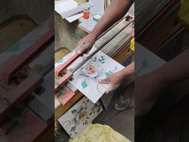 Tile installation method  #ytshorts #satisfying #shortsfeed #construction #installation