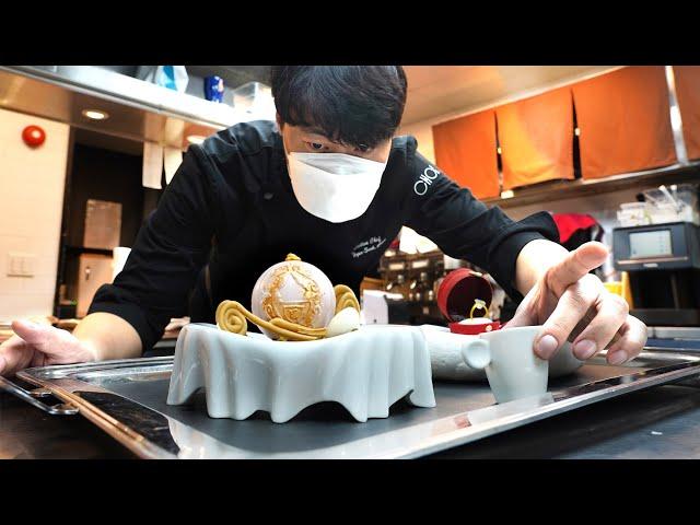 Amazing pumpkin wagon chocolates making process by Korean Star Chef, Korean Famous Restaurant