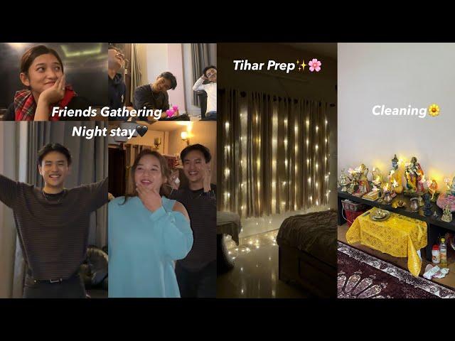 Tihar Party & Prep | Cleaning| Friends Gathering | Supriya Gurung