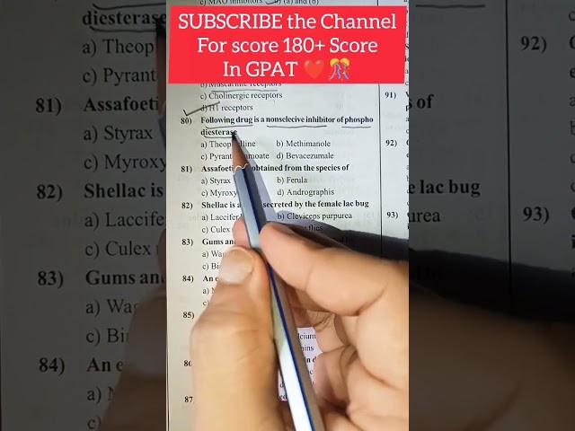 How Qualify GPAT in 2024 | Pharmacist GOVT exam MCQ Practice #gpat #pharmacy #pharmacology