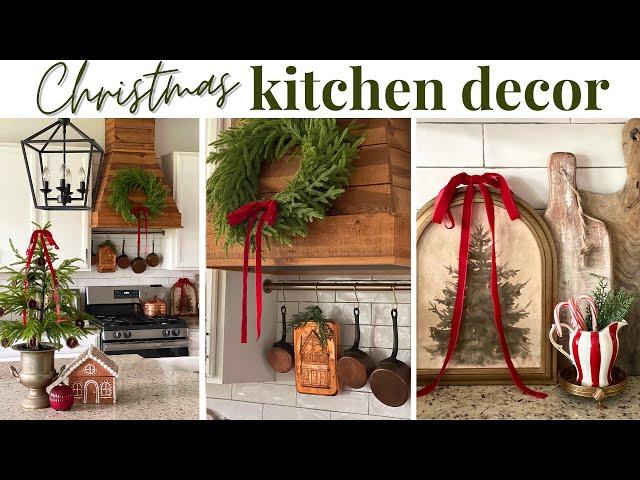 CHRISTMAS DECORATE WITH ME 2024  Classic Christmas Decorating Ideas | Christmas Kitchen Decor