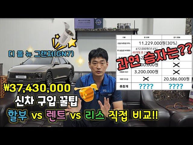 신차 구매 요령 장기 렌트 vs 자동차 할부 vs 리스 직접 비교!