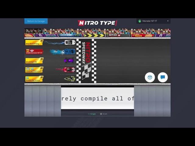 Racing with Corndog - (NitroType Founder)